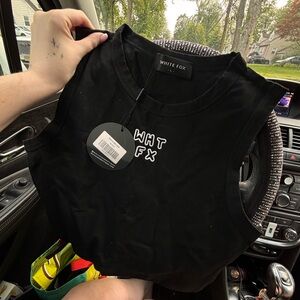 White Fox Boutique Black Tank Top (BNWT)